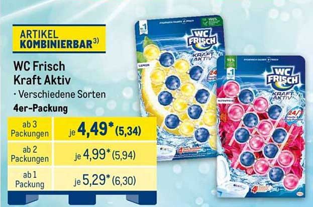 WC Frisch Kraft Aktiv · Verschiedene Sorten · 4er-Packung