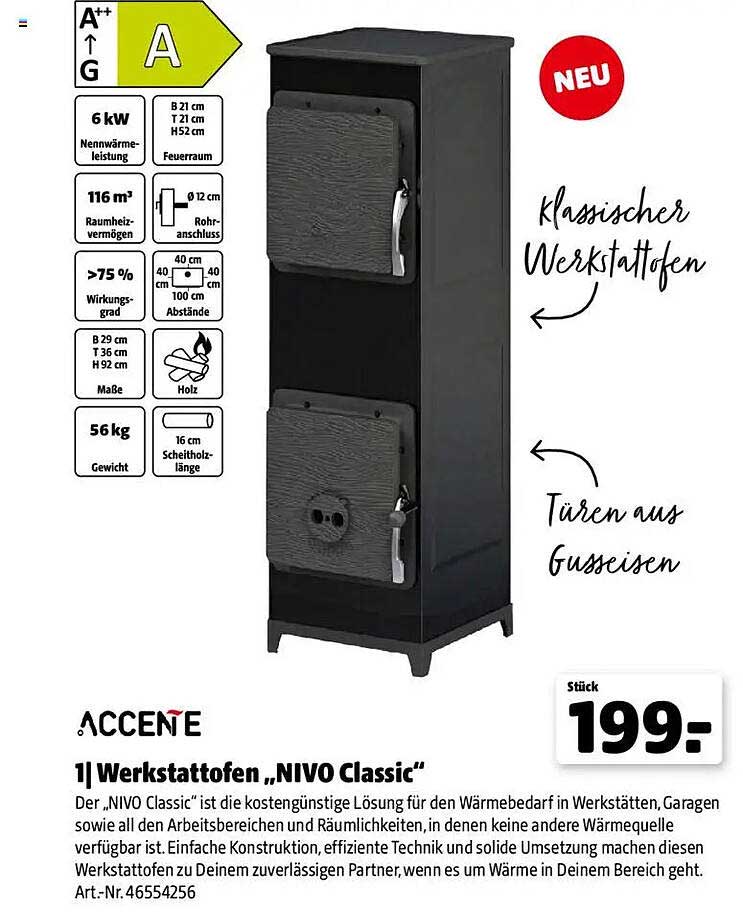 Werkstattofen „NIVO Classic“