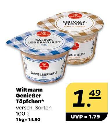 Witlmann Genießer Töpfchen* versch. Sorten 100 g 1 kg = 14.90