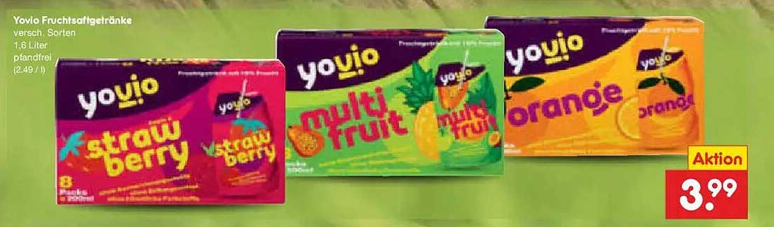 YoBio Fruchtsaftgetränke versch. Sorten 1,5 Liter pfandfrei