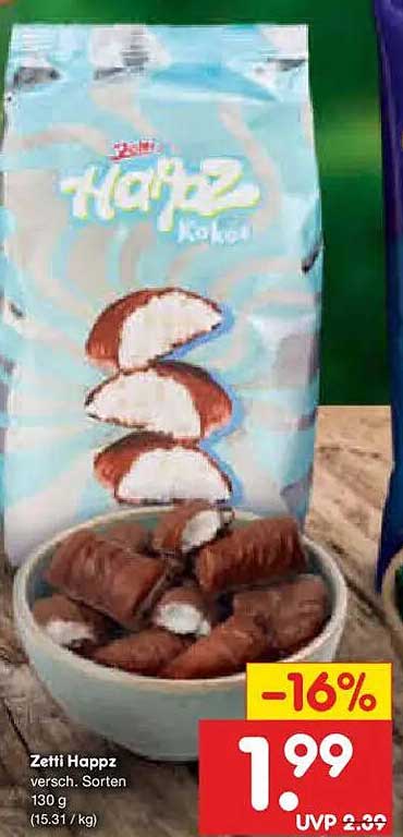 Zetti Happz versch. Sorten 130 g