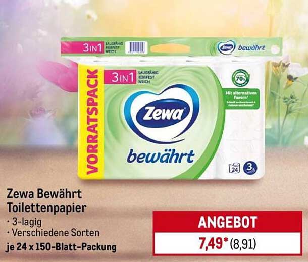 Zewa Bewährt Toilettenpapier