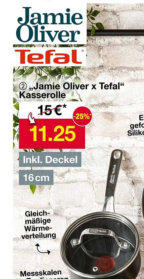 2 „Jamie Oliver x Tefal“ Kasserolle