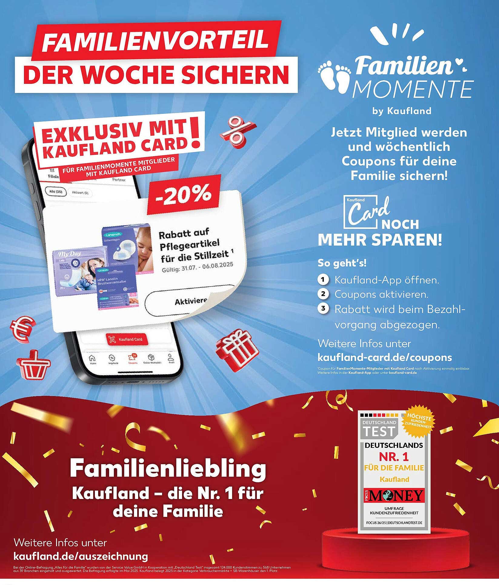 20% Rabatt auf Pflegeartikel für die Stillzeit mit Kaufland Card