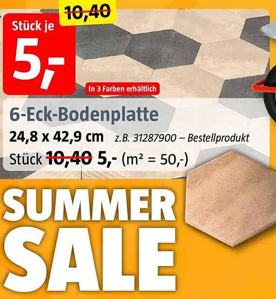 6-Eck-Bodenplatte