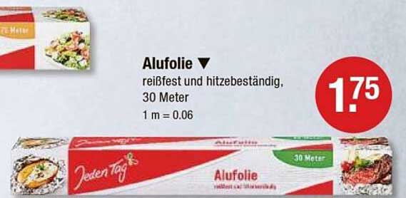 Alufolie reißfest und hitzebeständig, 30 Meter