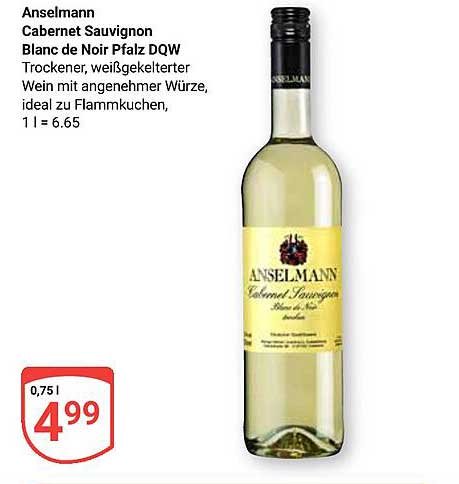 Anselmann Cabernet Sauvignon Blanc de Noir Pfalz DQW