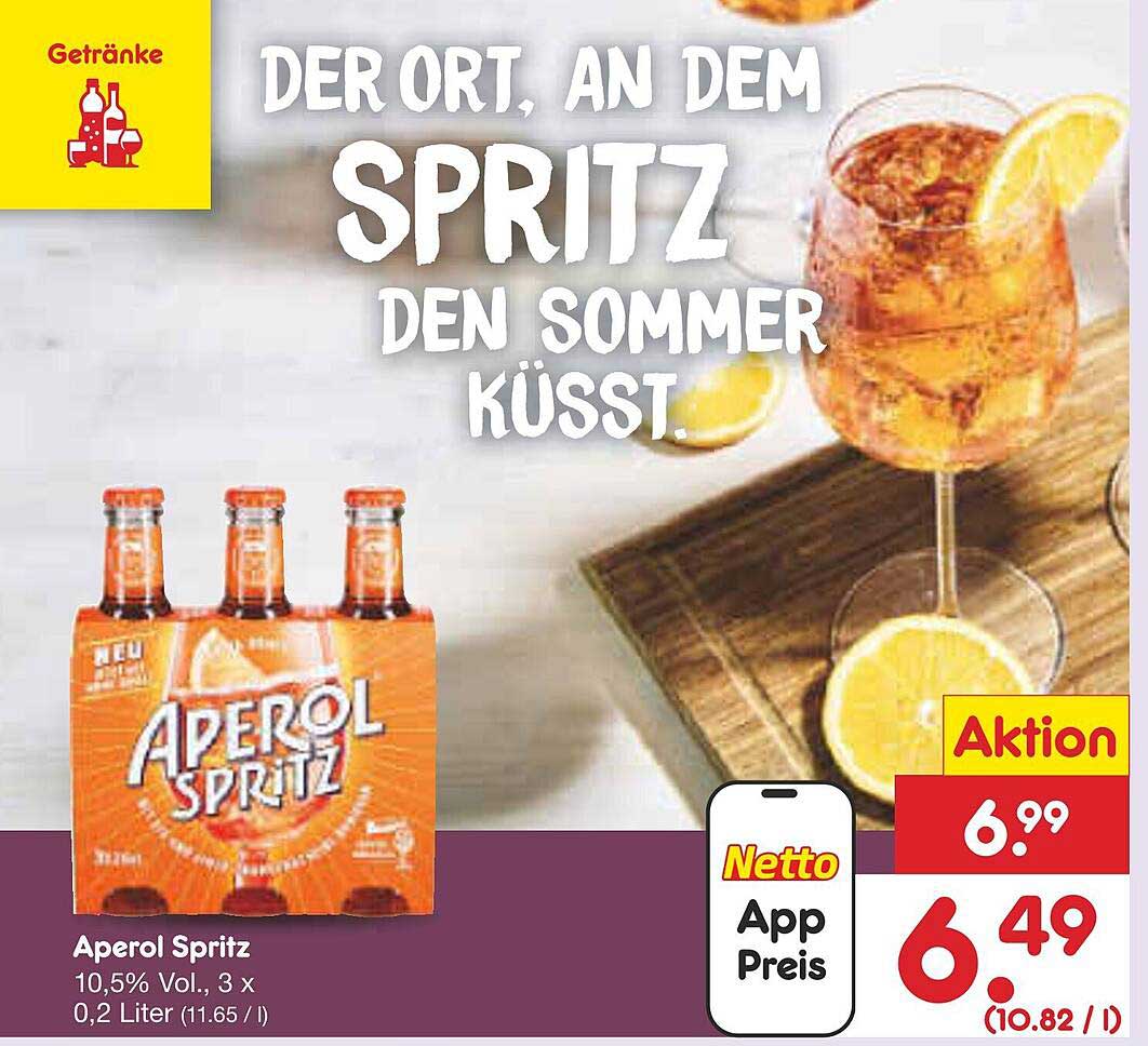 Aperol Spritz 10,5% Vol., 3 x 0,2 Liter