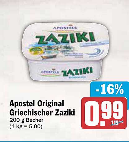 Apostel Original Griechischer Zaziki 200 g Becher