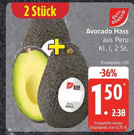 Avocado Hass aus Peru, 2 Stück