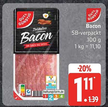 Bacon - 20% Rabatt auf die beliebte Delikatesse!