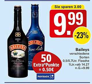 Baileys verschiedene Sorten 0,5/0,7L Flasche