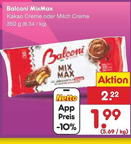 Balconi MixMax Kakao Creme oder Milch Creme 350 g