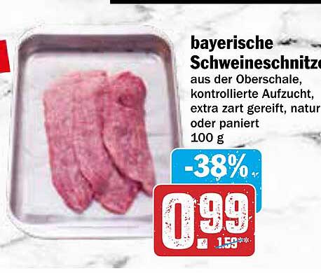 bayerische Schweineschnitzel aus der Oberschale