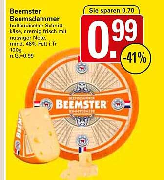 Beemster Beemsdammer holländischer Schnittkäse