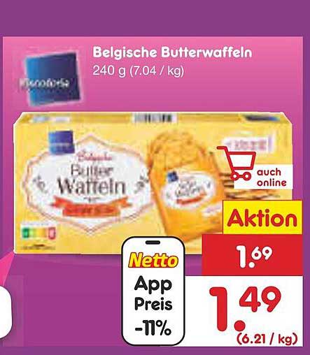 Belgische Butterwaffeln 240 g (7,04 / kg)