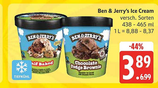 Ben & Jerry’s Ice Cream - verschiedene Sorten 438 - 465 ml