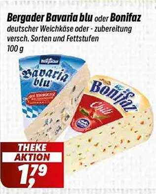 Bergader Bavaria blu oder Bonifaz deutscher Weichkäse - Aktion!