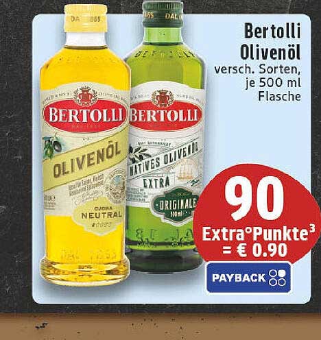 Bertolli Olivenöl – verschiedene Sorten, je 500 ml Flasche