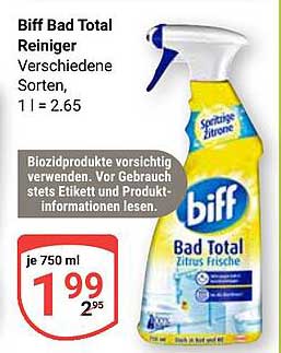 Biff Bad Total Reiniger - Verschiedene Sorten 750 ml