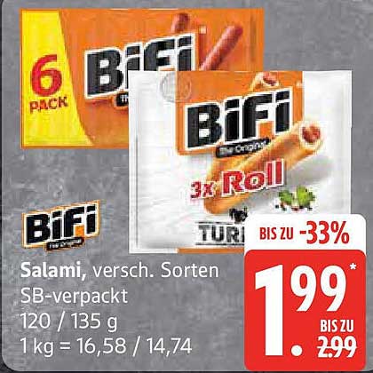 Bifi Salami, verschiedene Sorten - SB-verpackt
