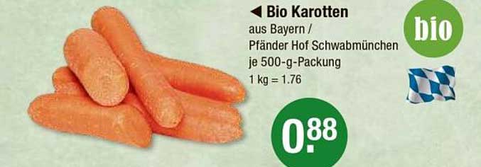 Bio Karotten aus Bayern – 500-g-Packung