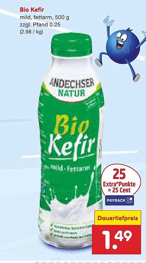 Bio Kefir, 500 g mild, fettarm