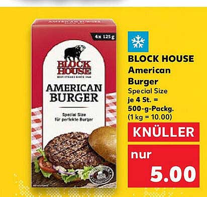 BLOCK HOUSE American Burger Special Size – nur 5,00 €