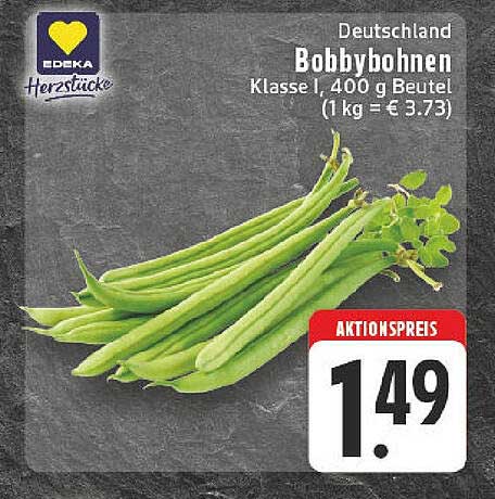 Bobbybohnen - Klasse I, 400 g Beutel