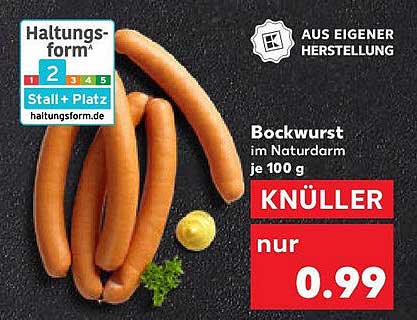 Bockwurst im Naturdarm