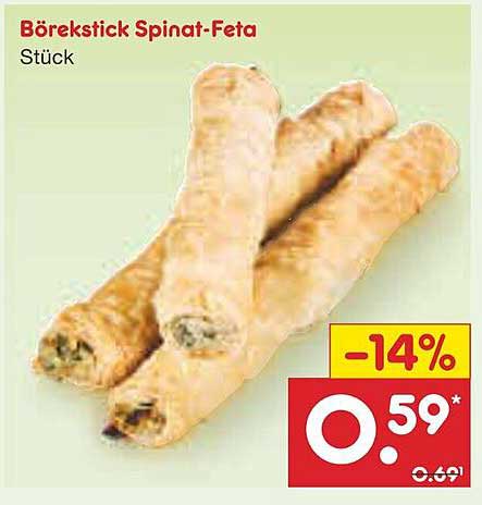 Börekstick Spinat-Feta Stück