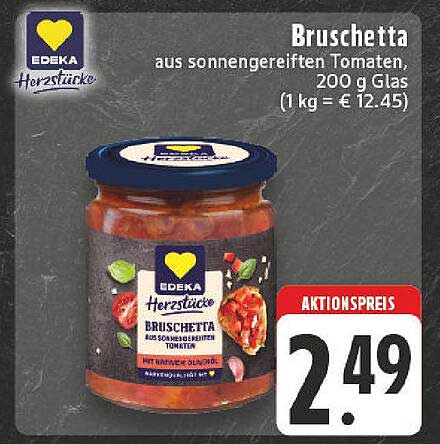 Bruschetta aus sonnengereiften Tomaten, 200 g Glas