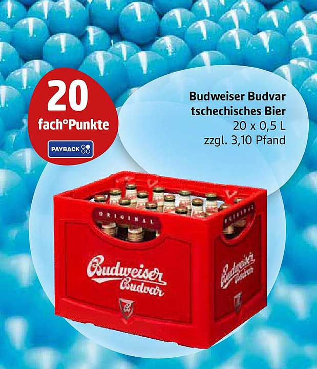 Budweiser Budvar tschechisches Bier 20 x 0,5 L