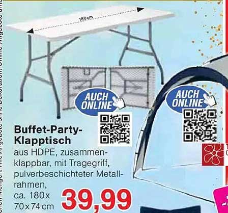 Buffet-Party-Klapptisch aus HDPE