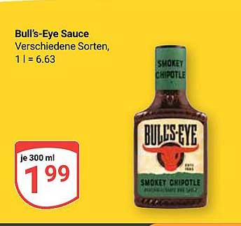 Bull's-Eye Sauce - Smoky Chipotle, 300 ml