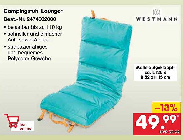 Campingstuhl Lounger - Best.-Nr. 2474602000