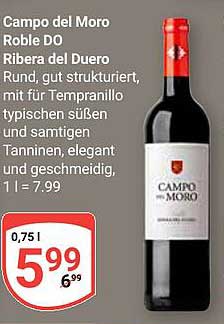 Campo del Moro Roble DO Ribera del Duero