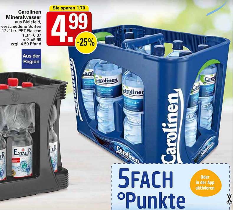 Carolinens Mineralwasser 12x1L PET-Flasche - Jetzt nur 4,99 €