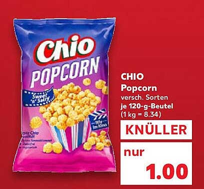 CHIO Popcorn verschiedene Sorten 120-g-Beutel