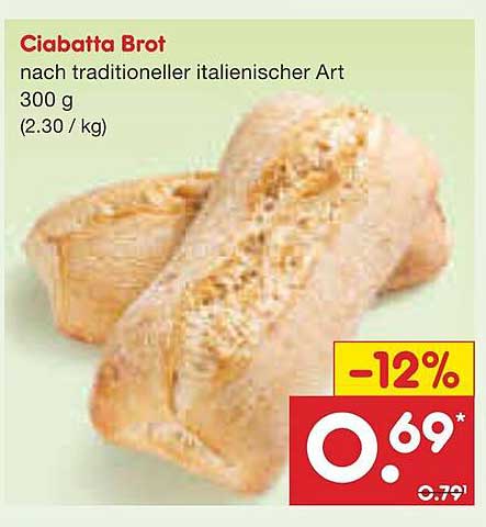 Ciabatta Brot nach traditioneller italienischer Art 300 g