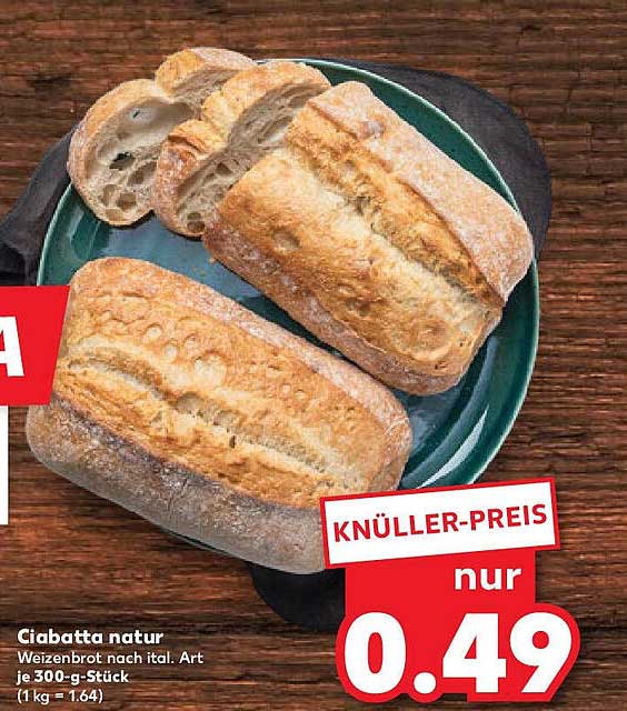 Ciabatta natur - Weizenbrot nach ital. Art