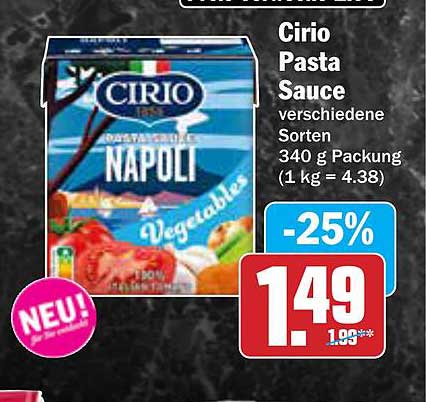 Cirio Pasta Sauce verschiedene Sorten 340 g