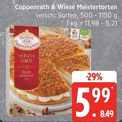 Coppenrath & Wiese Meistertorten - verschiedene Sorten