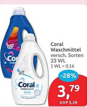 Coral Waschmittel - Verschiedene Sorten, 23 WL