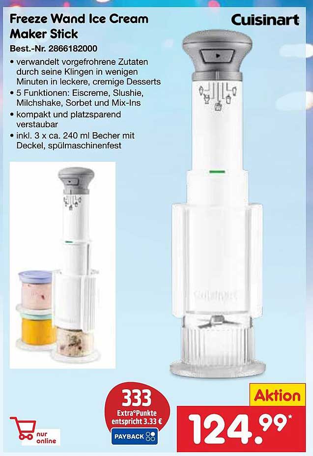 Cuisinart Freeze Wand Ice Cream Maker Stick
