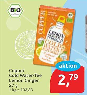 Cupper Cold Water-Tee Lemon Ginger