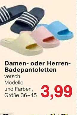 Damen- oder Herren-Badepantoletten