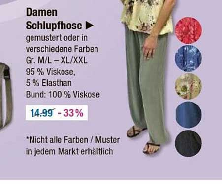 Damen Schlupfhose - Gemustert oder in verschiedenen Farben