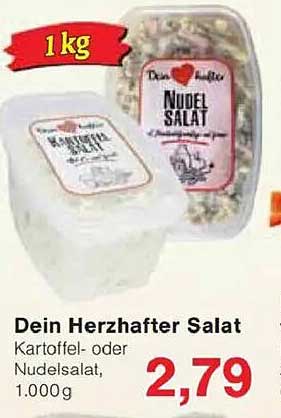 Dein Herzhaftes Salatangebot 1kg - Kartoffel- oder Nudelsalat
