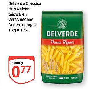 Delverde Classica Hartweizenteigwaren, Penne Rigate, 500 g